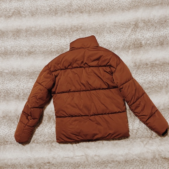 Jack & Jones Burnt Orange Puffer Jacket Men’s Sz Large - Picture 3 of 9